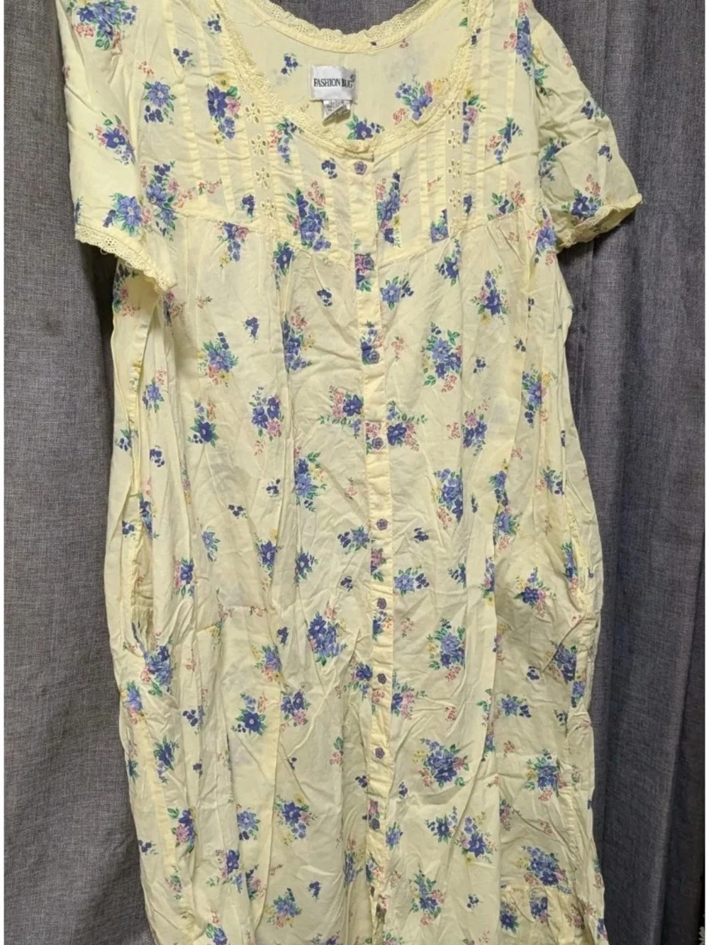 Romantic Yellow Size 18/20 Floral Summer House Dress Prarrie - Picture 2 of 7